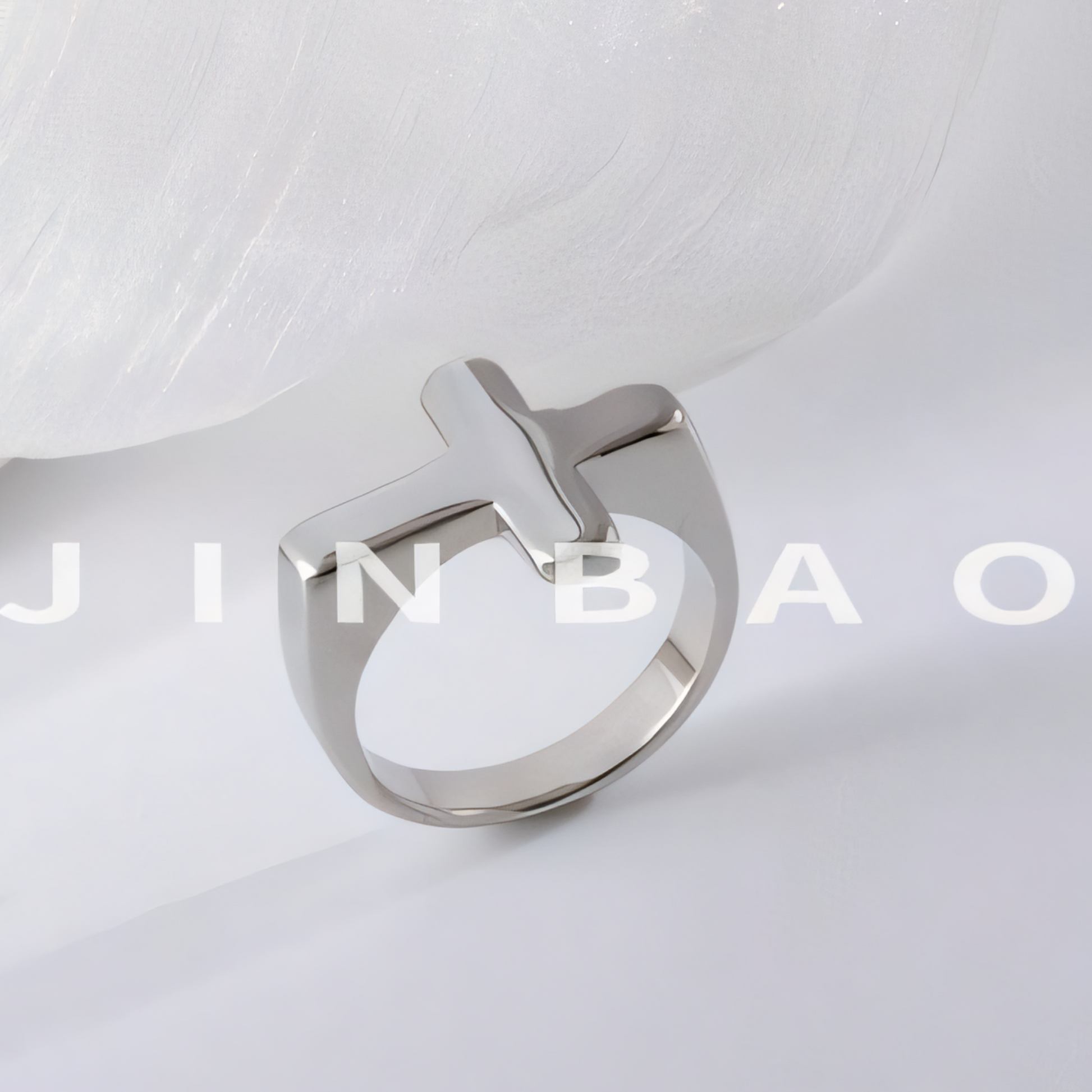 Simple Cross Stainless Steel Ring Unisex Ring | G002608