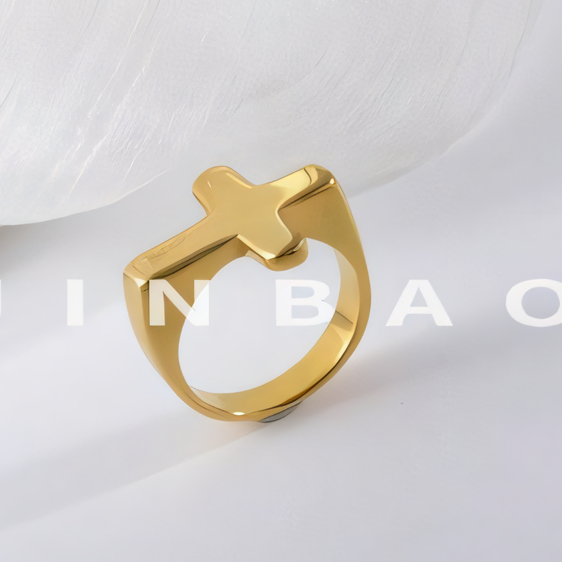 Simple Cross Stainless Steel Ring Unisex Ring | G002608