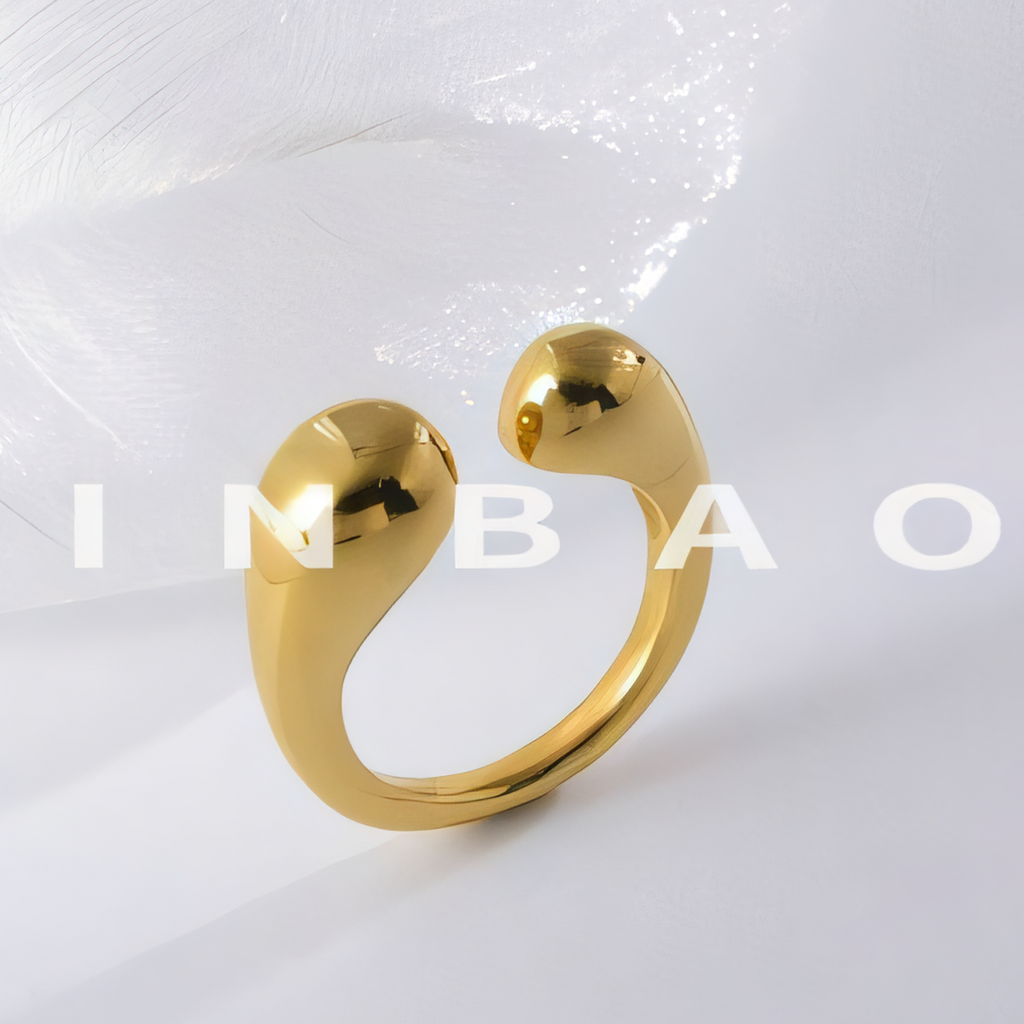 Simple Curved Stainless Steel Ring Women's Ring | G00324