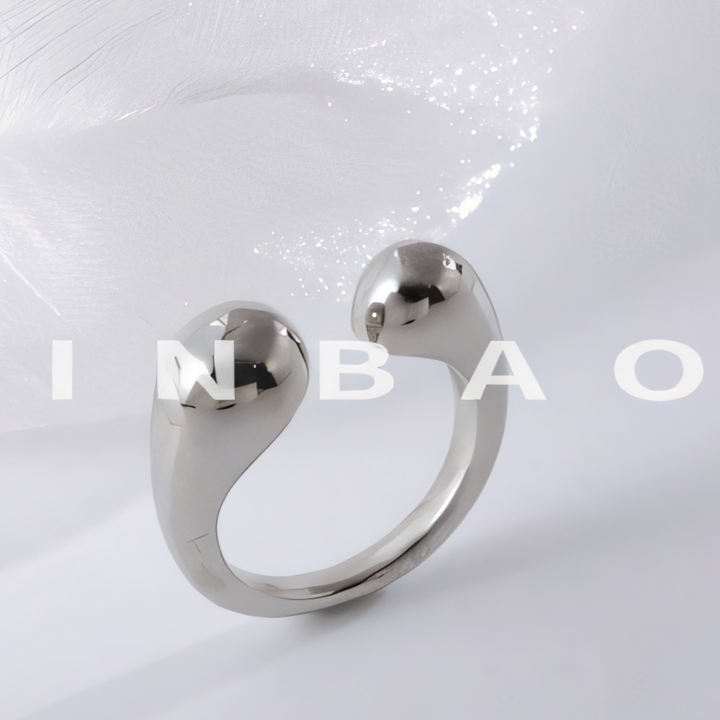 Simple Curved Stainless Steel Ring Women's Ring | G00324