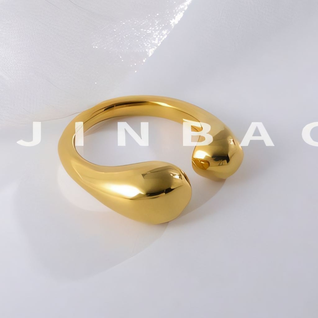 Simple Curved Stainless Steel Ring Women's Ring | G00324
