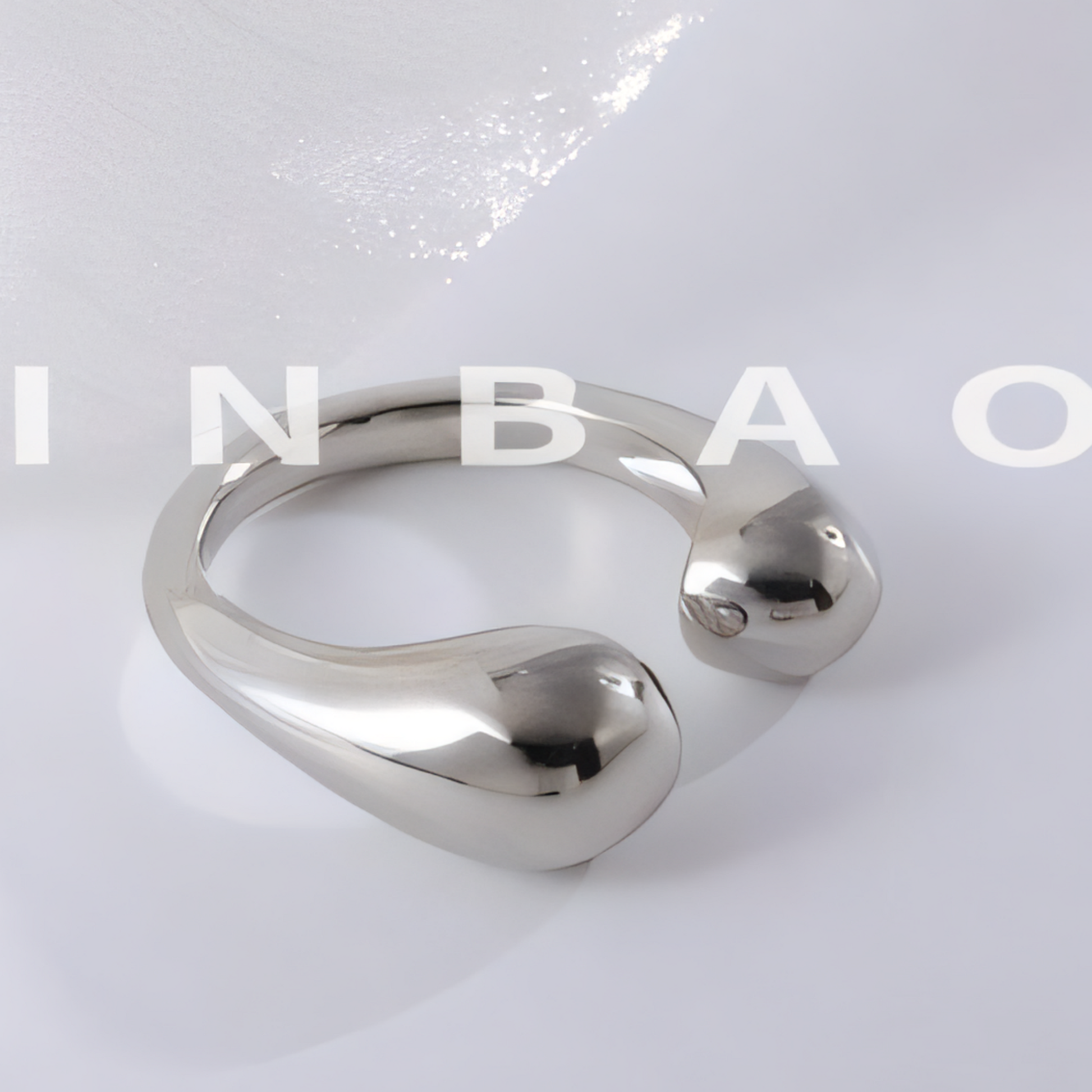 Simple Curved Stainless Steel Ring Women's Ring | G00324