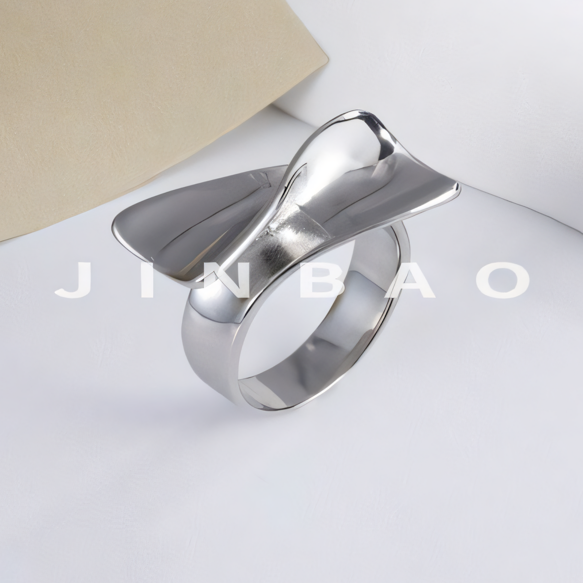 Sleek Minimalist Stainless Steel Twist Ring Classic Fashion for Women | G004493