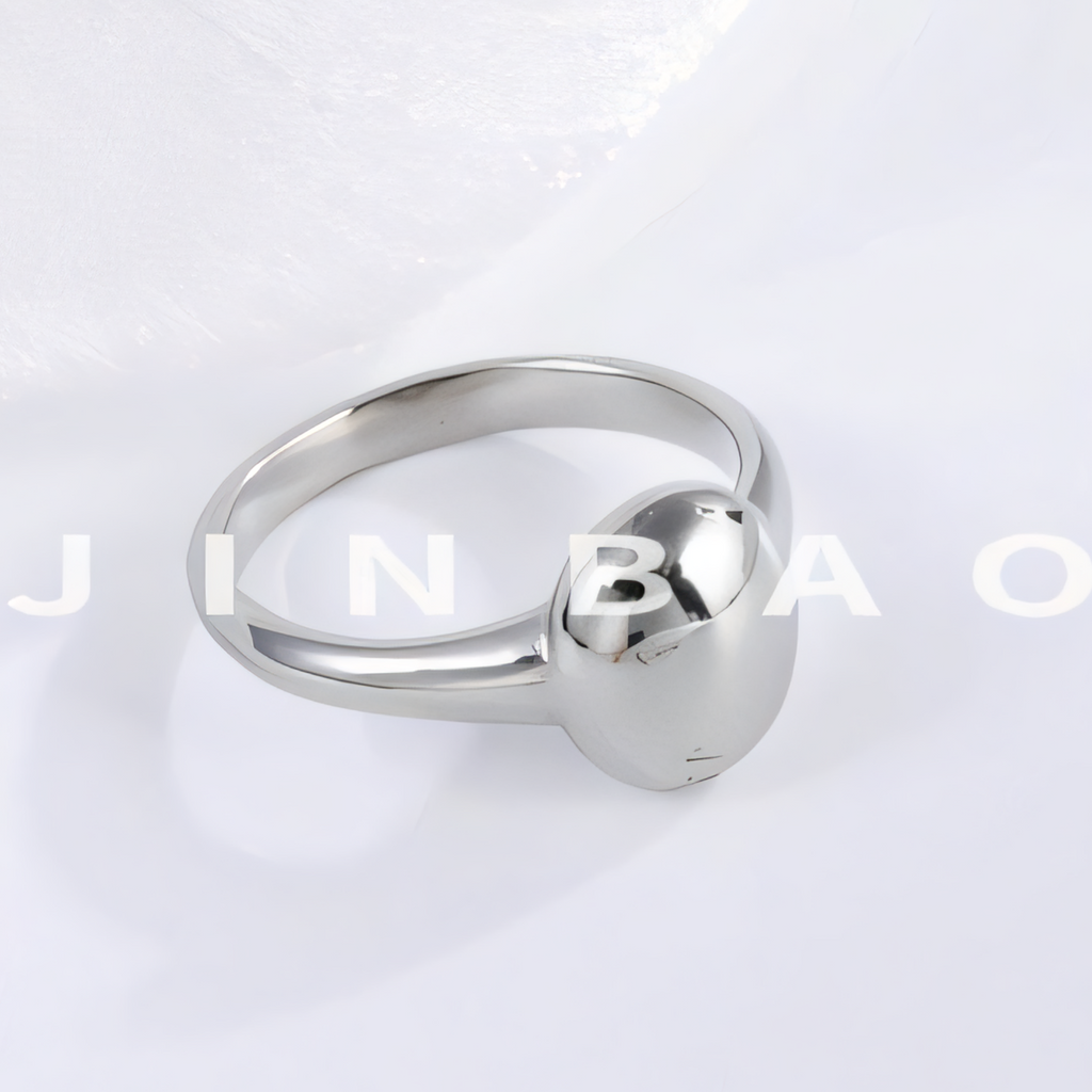 Sleek Rounded Stainless Steel Ring Minimalist Design for Women | G002467