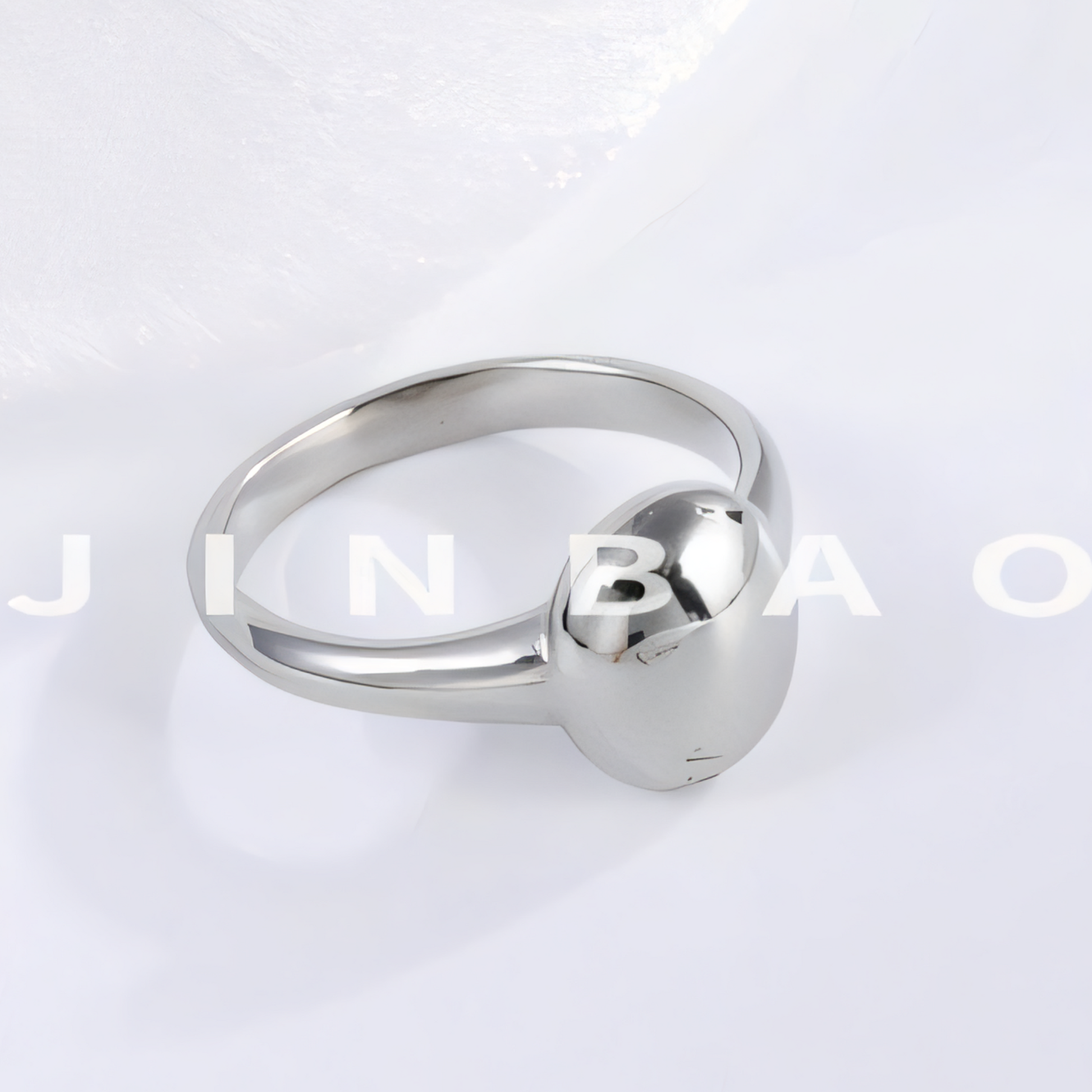 Sleek Rounded Stainless Steel Ring Minimalist Design for Women | G002467