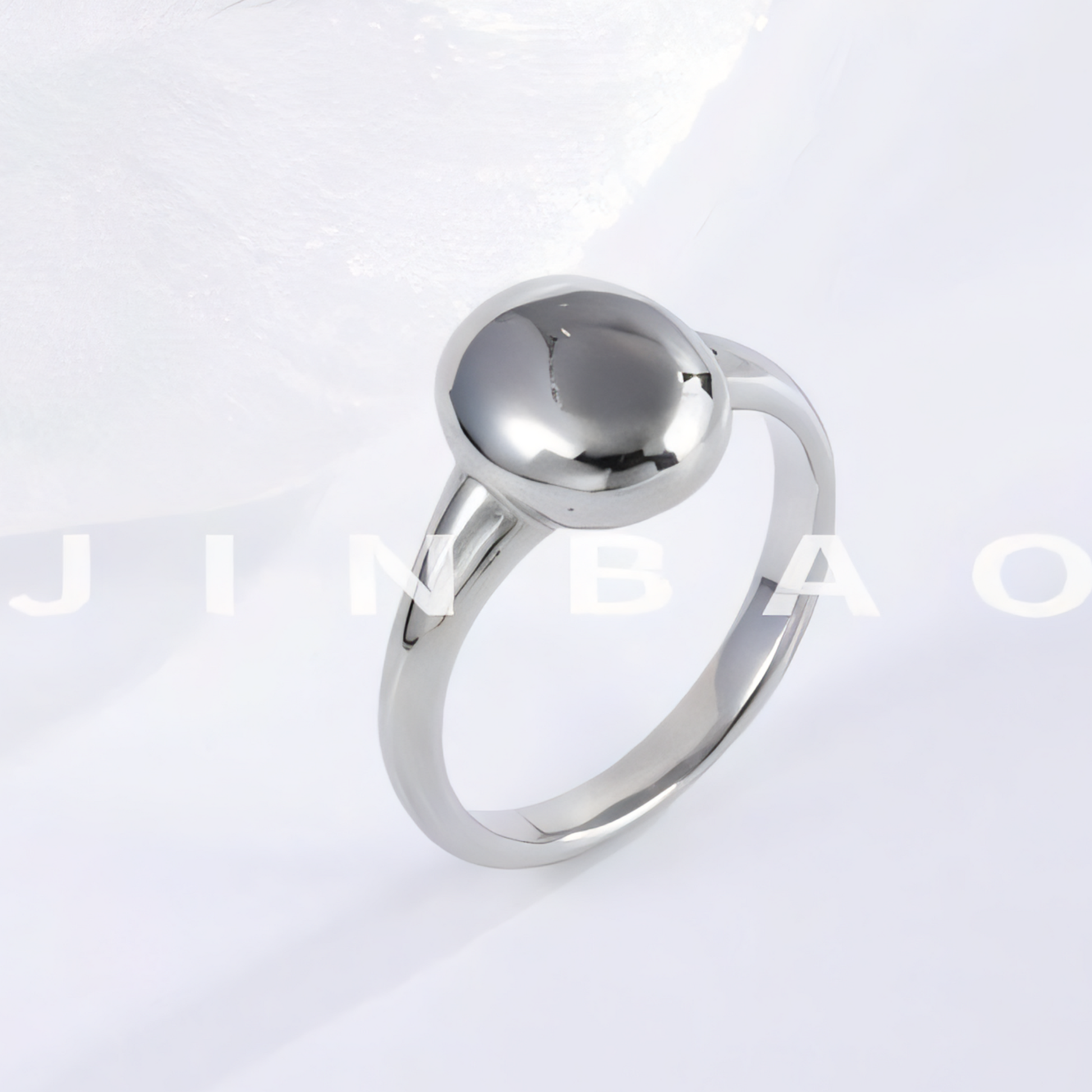 Sleek Rounded Stainless Steel Ring Minimalist Design for Women | G002467