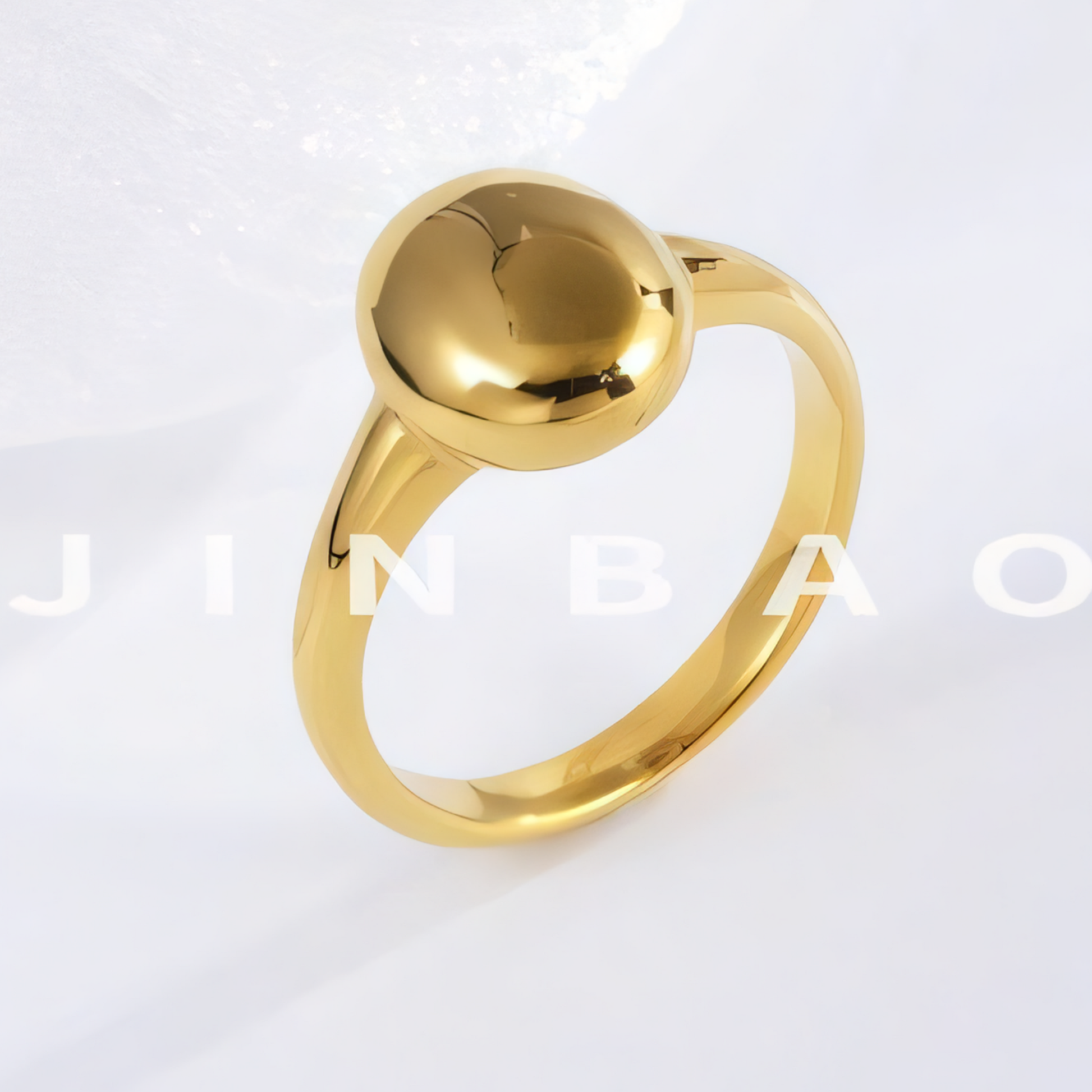 Sleek Rounded Stainless Steel Ring Minimalist Design for Women | G002467