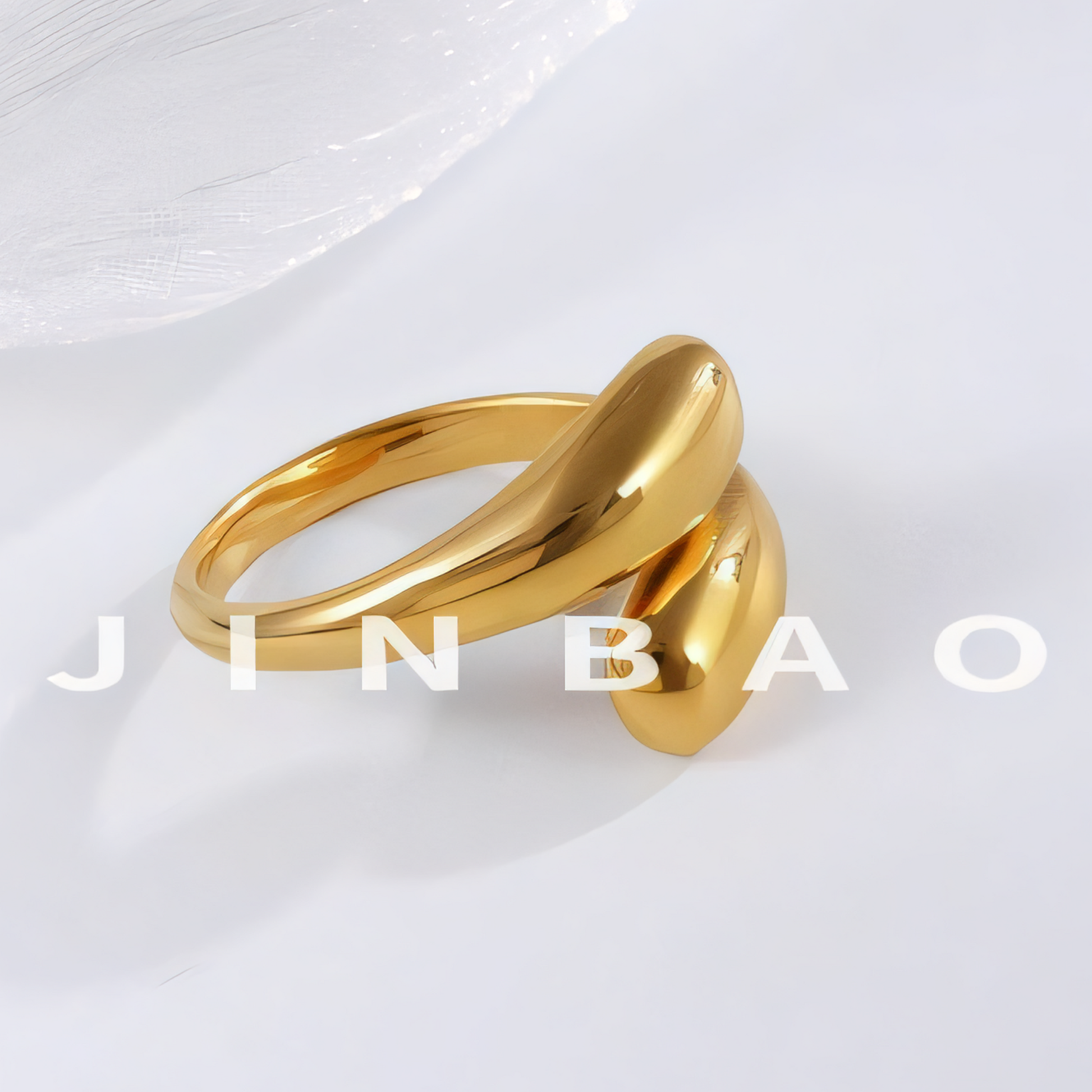 Smooth Streamlined Stainless Steel Fashion Ring for Women | N0094