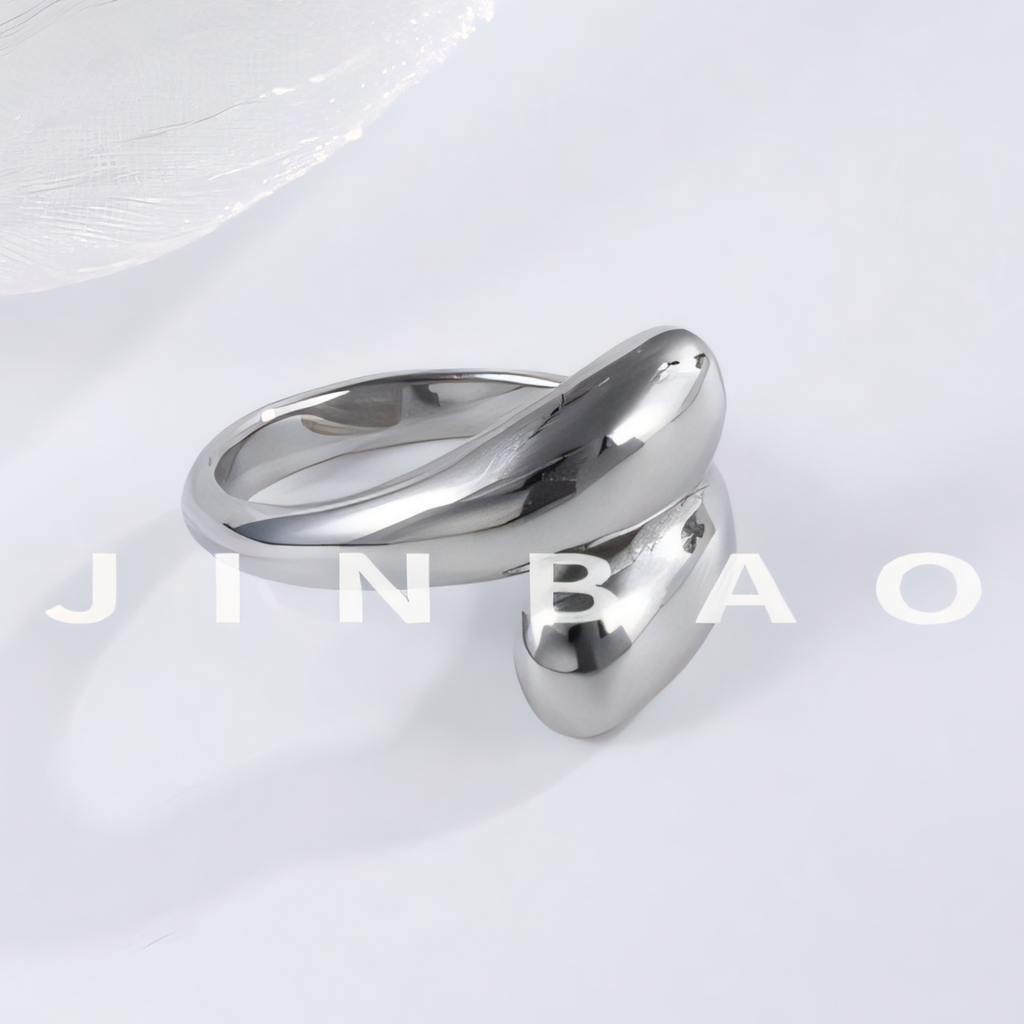 Smooth Streamlined Stainless Steel Fashion Ring for Women | N0094