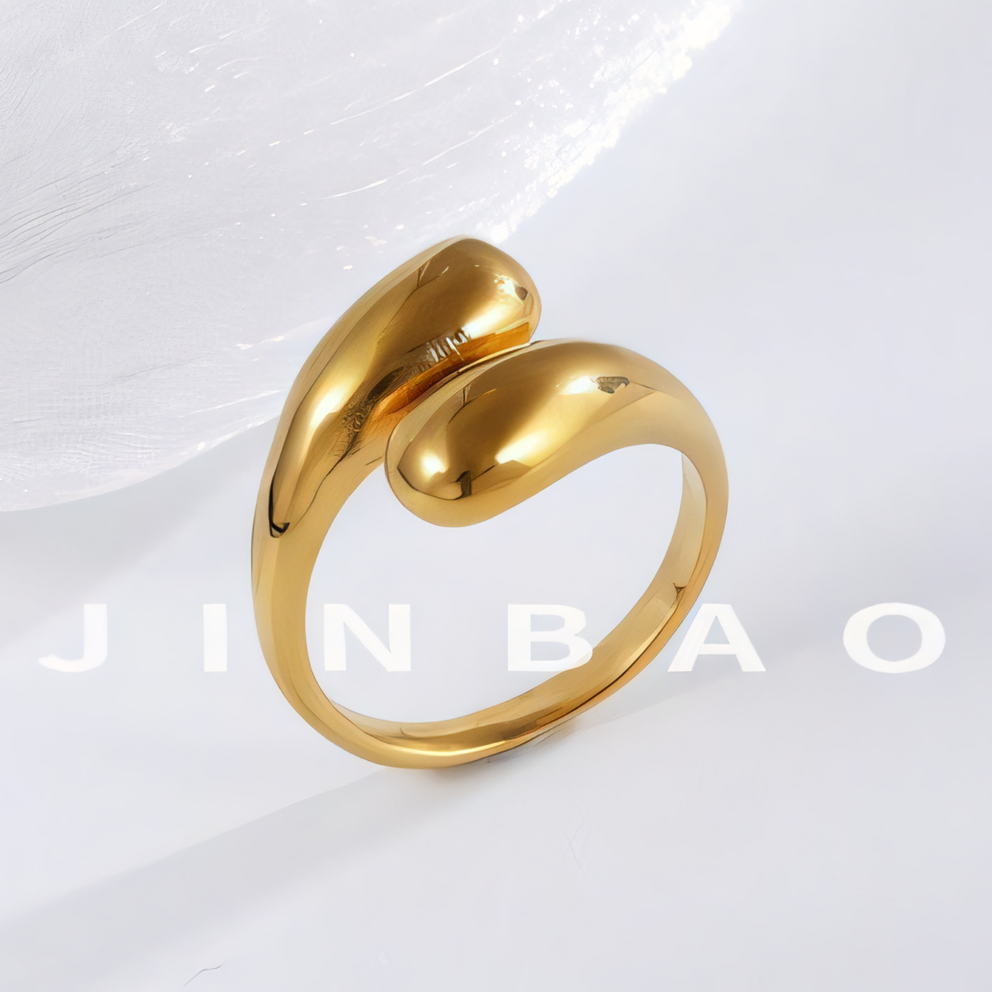 Smooth Streamlined Stainless Steel Fashion Ring for Women | N0094