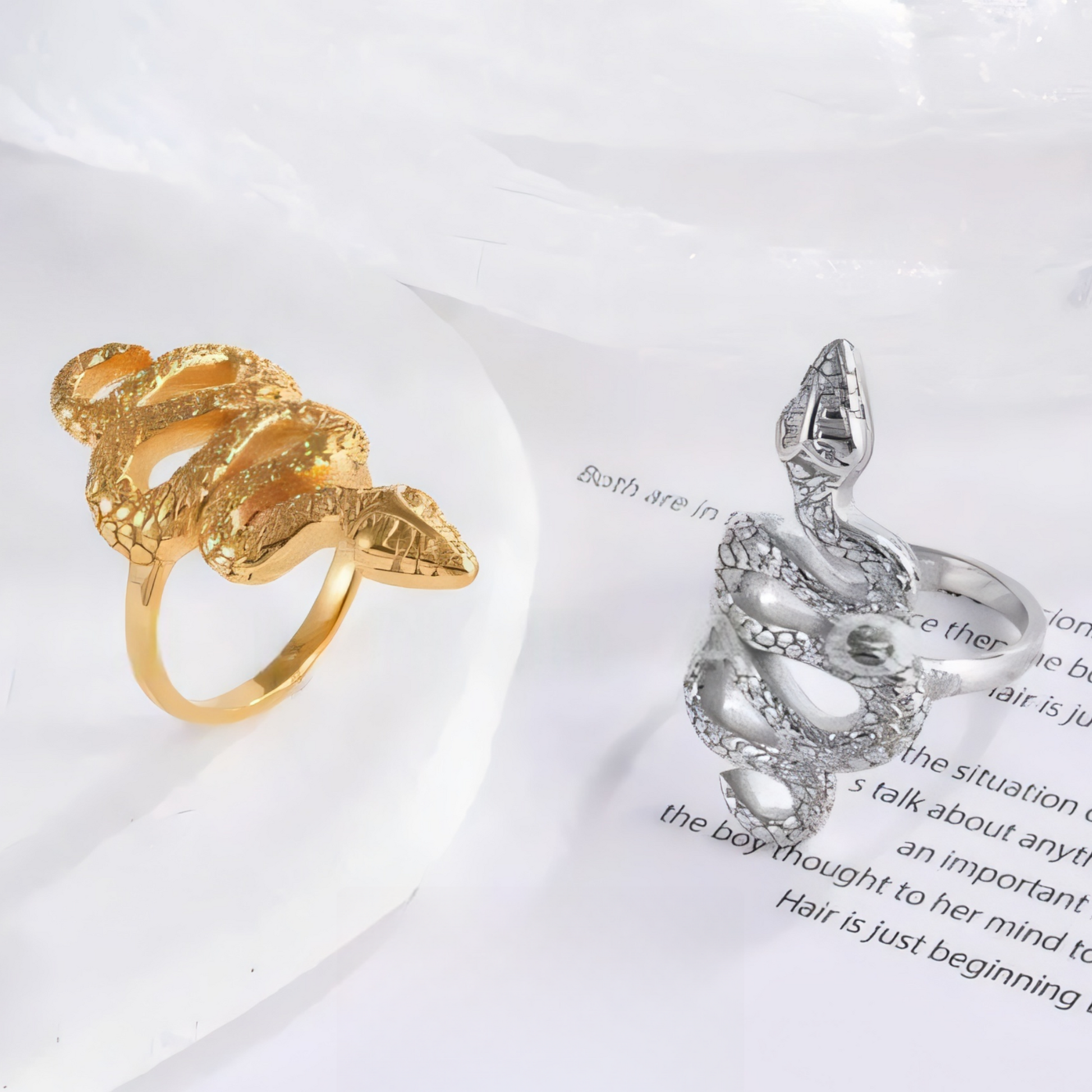 Snake Shaped Retro Punk Ring Trendy Accessories for Women | G002229