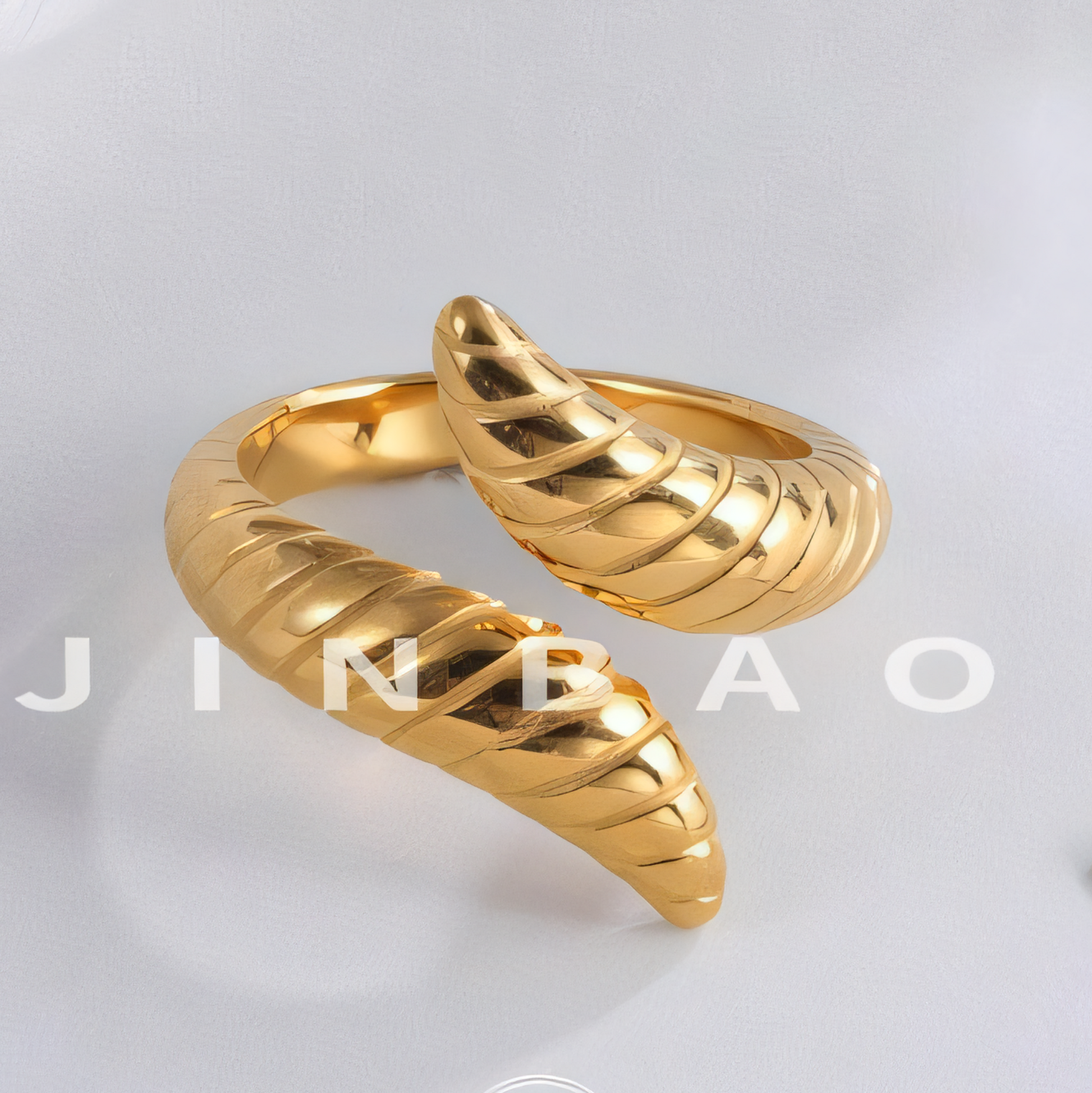Spiral Stainless Steel Ring Modern Twisted Design for Women | G002470