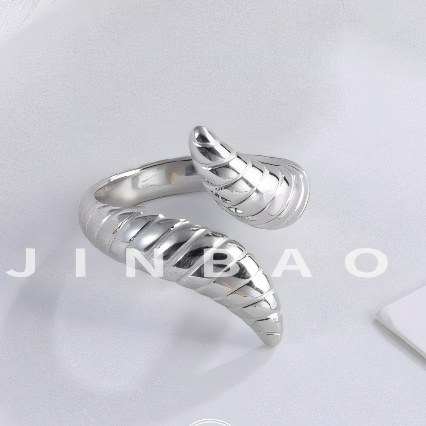 Spiral Stainless Steel Ring Modern Twisted Design for Women | G002470