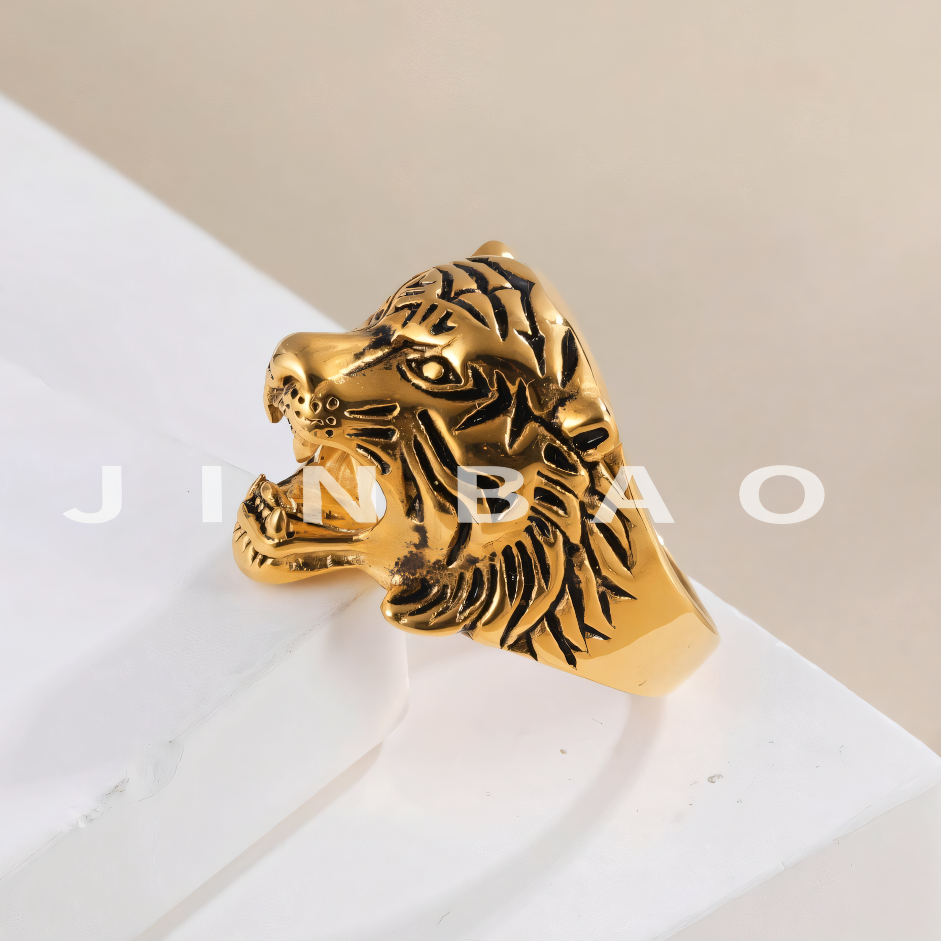 Stainless Steel Tiger Ring for Men Vintage Wild Style Animal Jewelry | DZ66