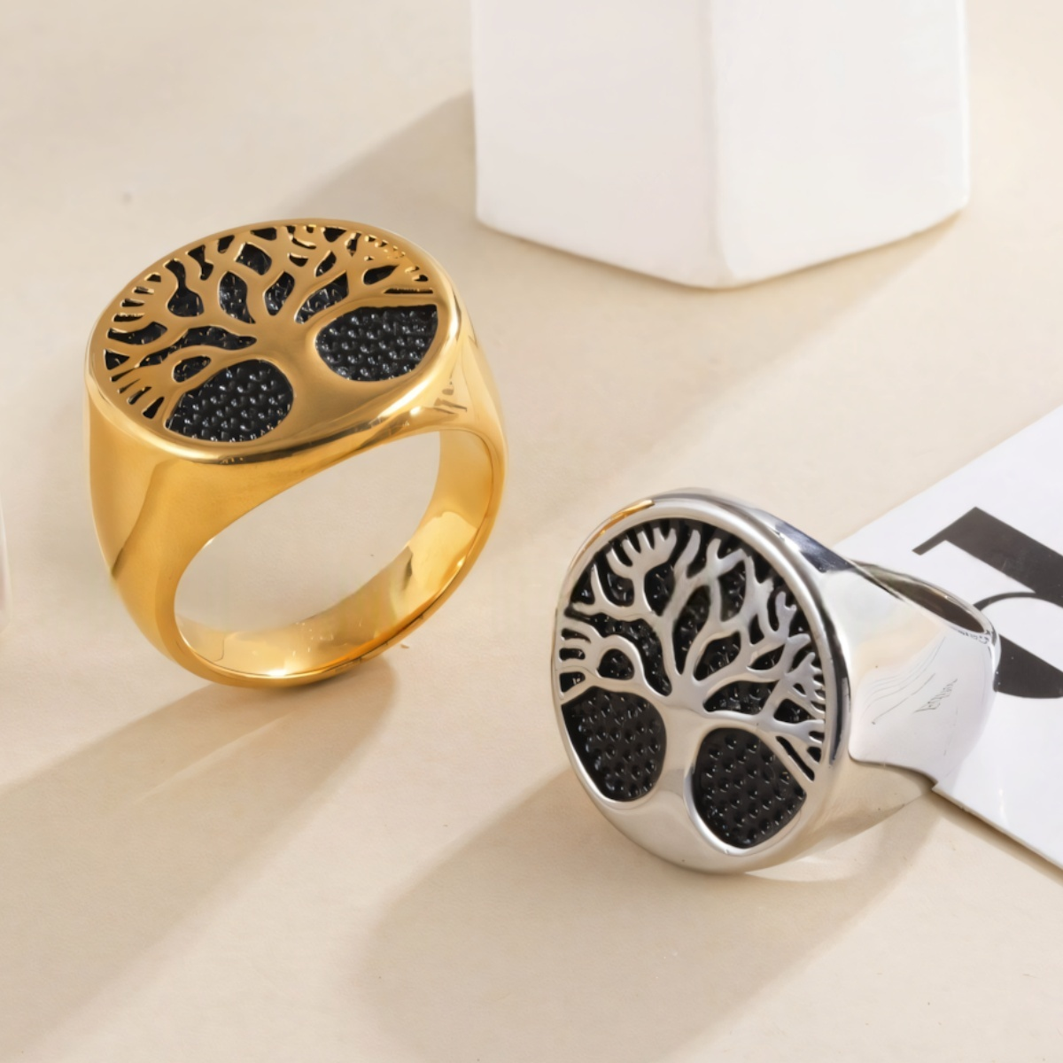 Stainless Steel Tree of Life Ring for Men and Women Vintage Classic Jewelry | A158