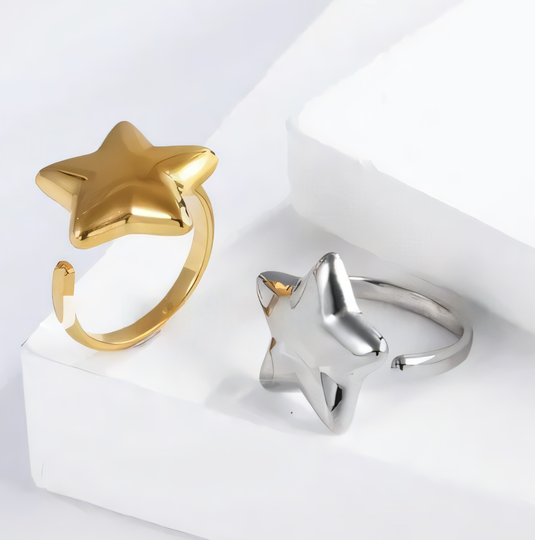 Star-Shaped Minimalist Fashion Stainless Steel Women's Ring | G003876