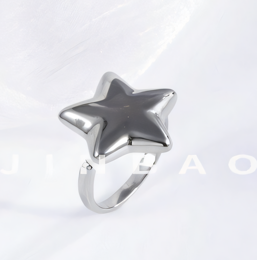 Star-Shaped Minimalist Fashion Stainless Steel Women's Ring | G003876