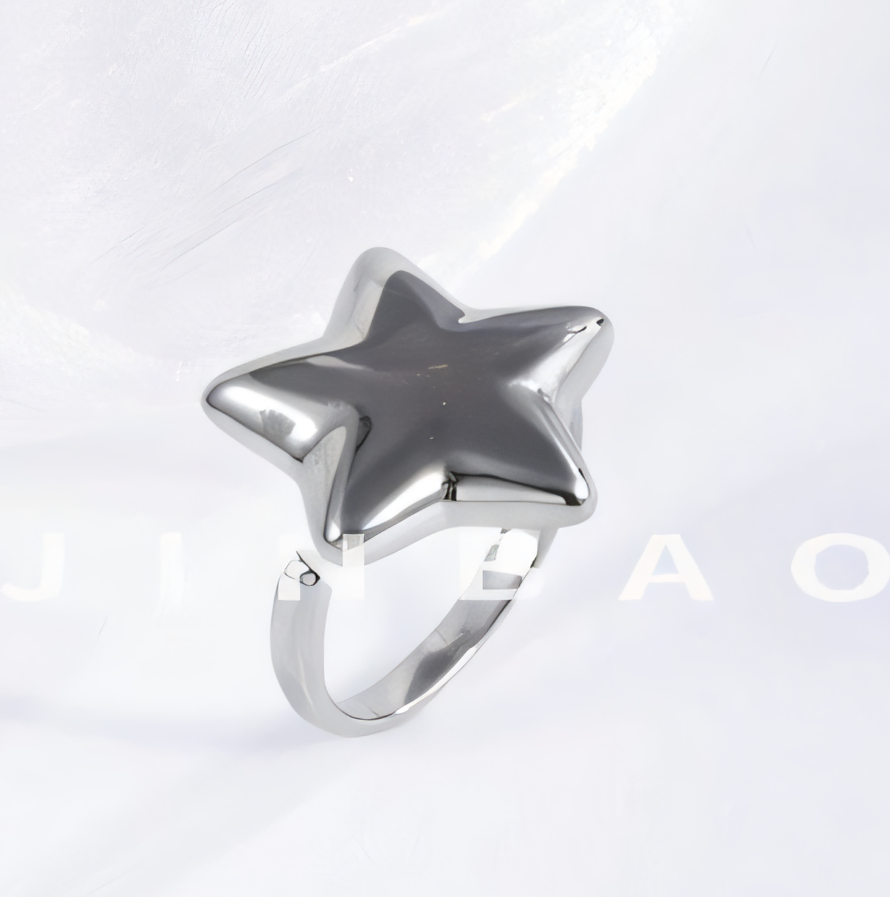 Star-Shaped Minimalist Fashion Stainless Steel Women's Ring | G003876