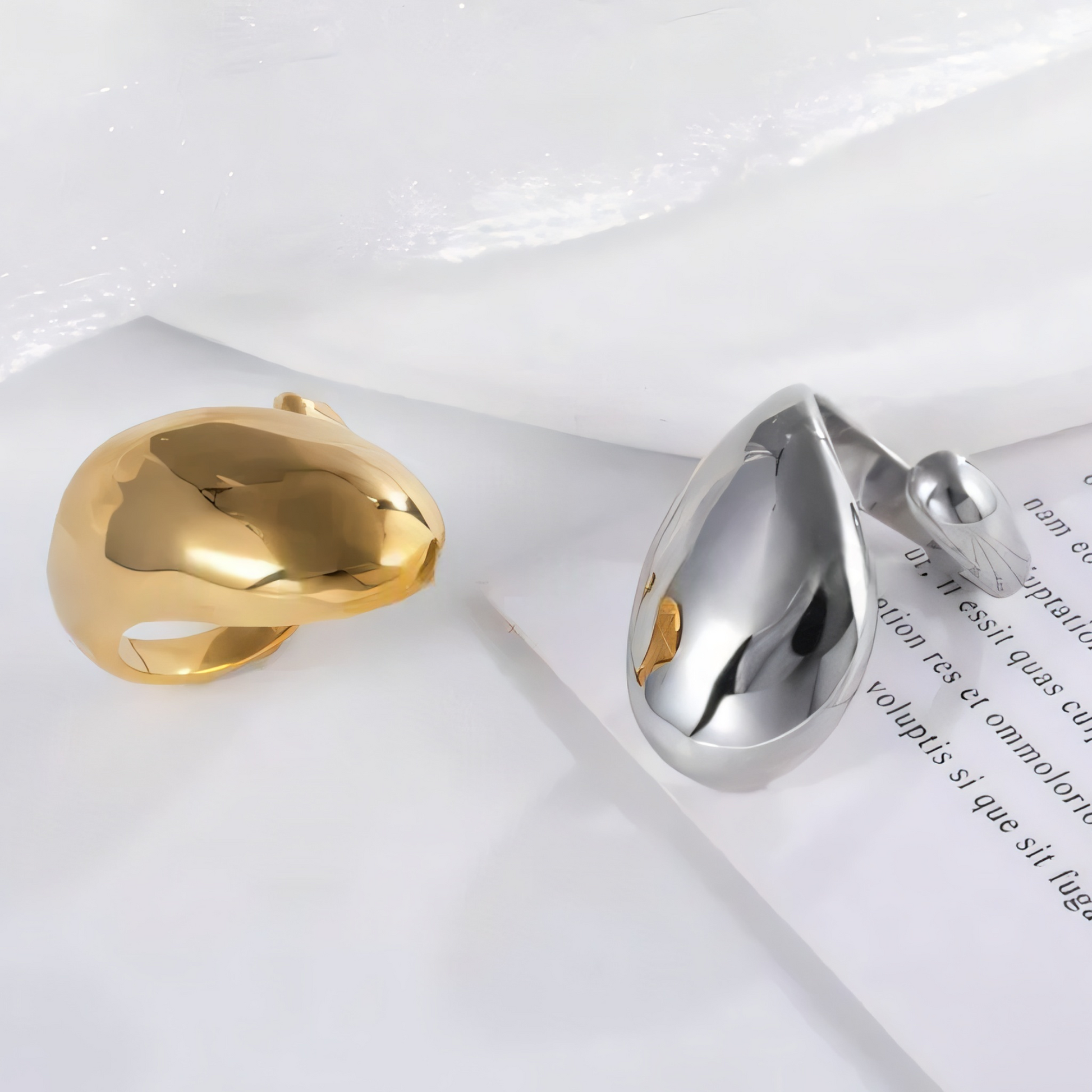 Streamlined Stainless Steel Ring for Women | G003175