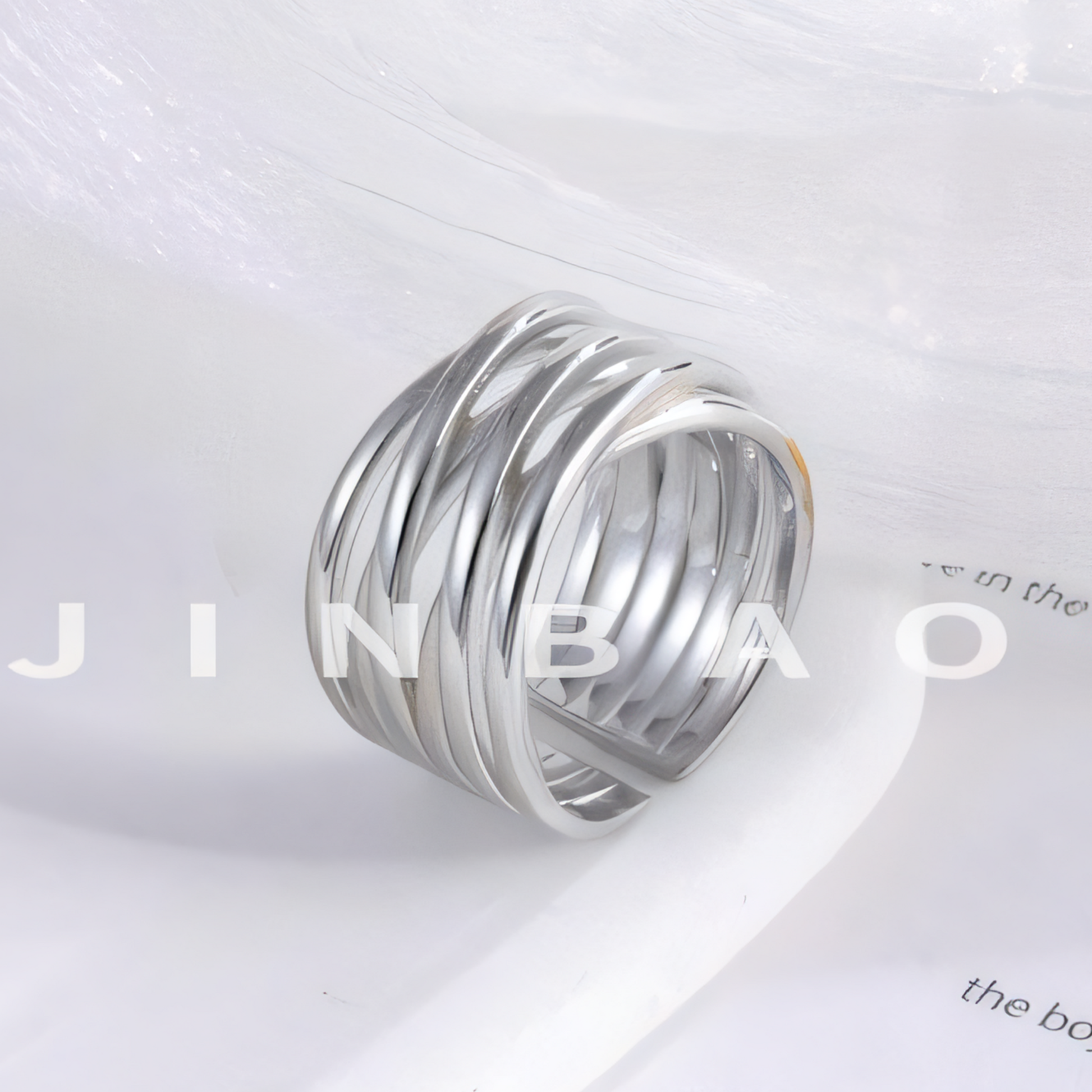 Multi-ring retro stacked design stainless steel women's ring | G00716