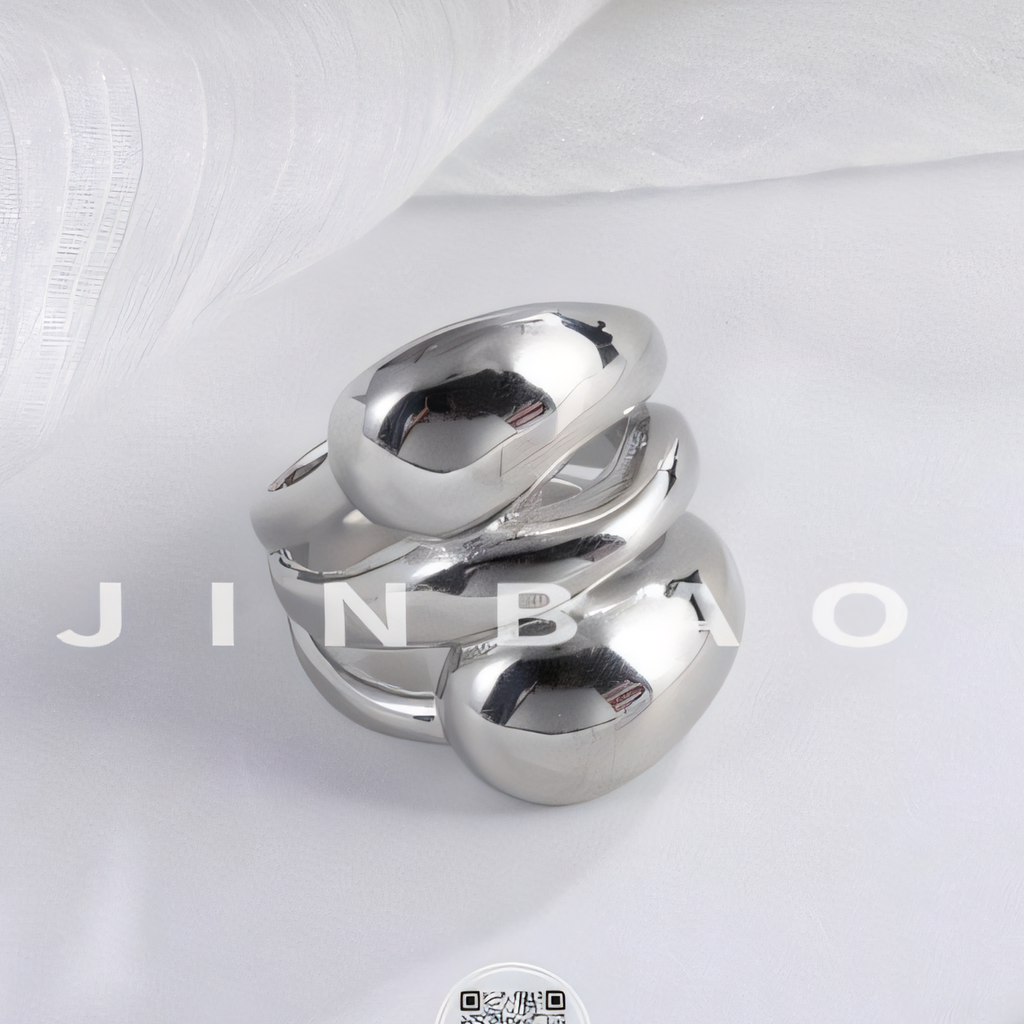 Triple Band Design Minimalist Fashion Stainless Steel Unisex Ring | G004320