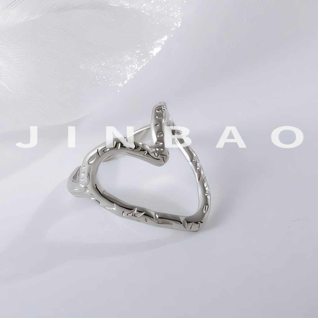 Twisted Heart Stainless Steel Ring Women Ring | G003841