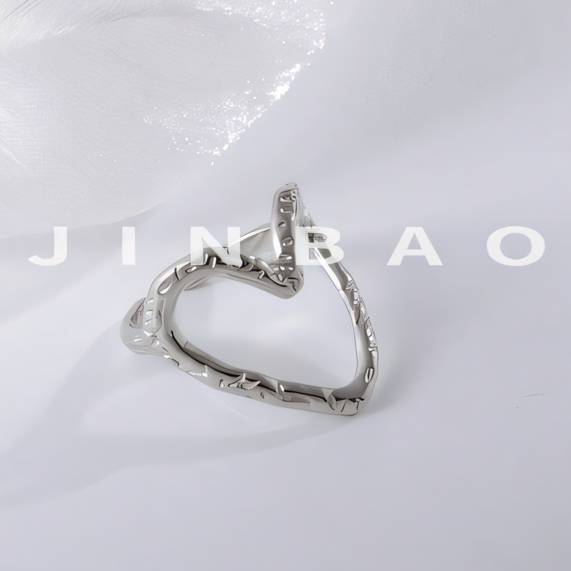 Twisted Heart Stainless Steel Ring Women Ring | G003841