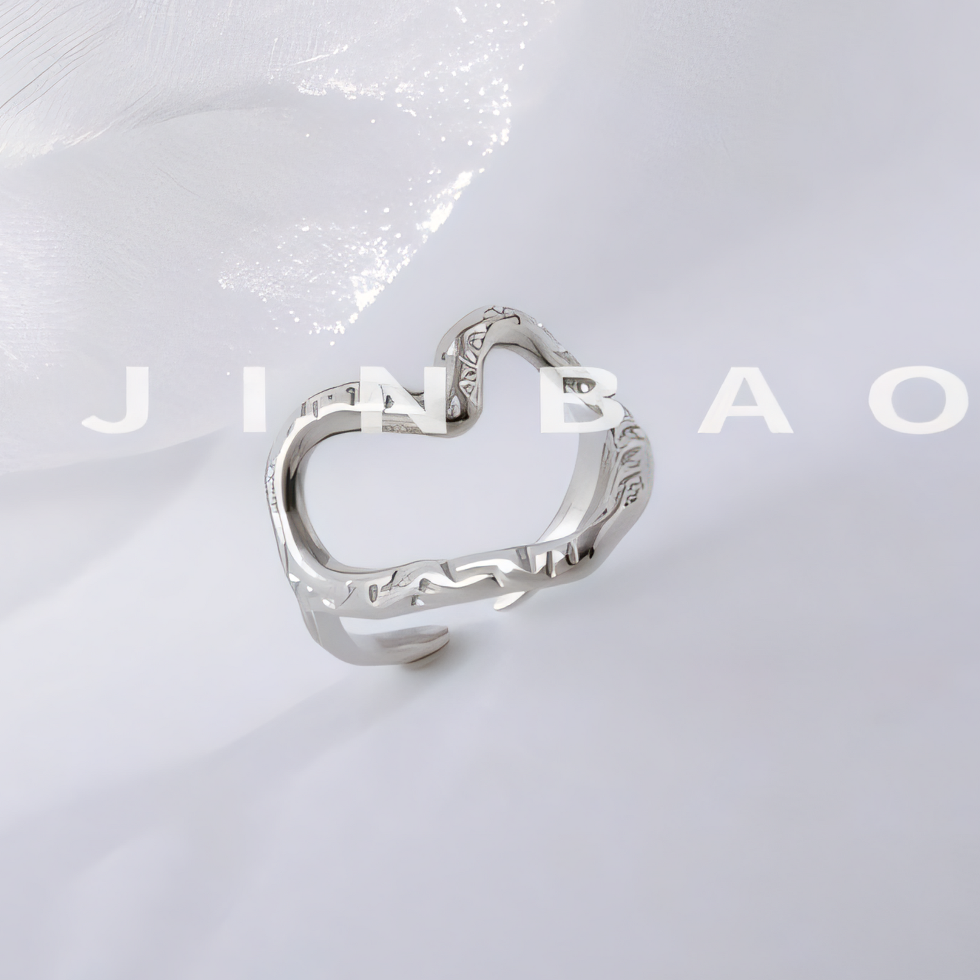 Twisted Heart Stainless Steel Ring Women Ring | G003841