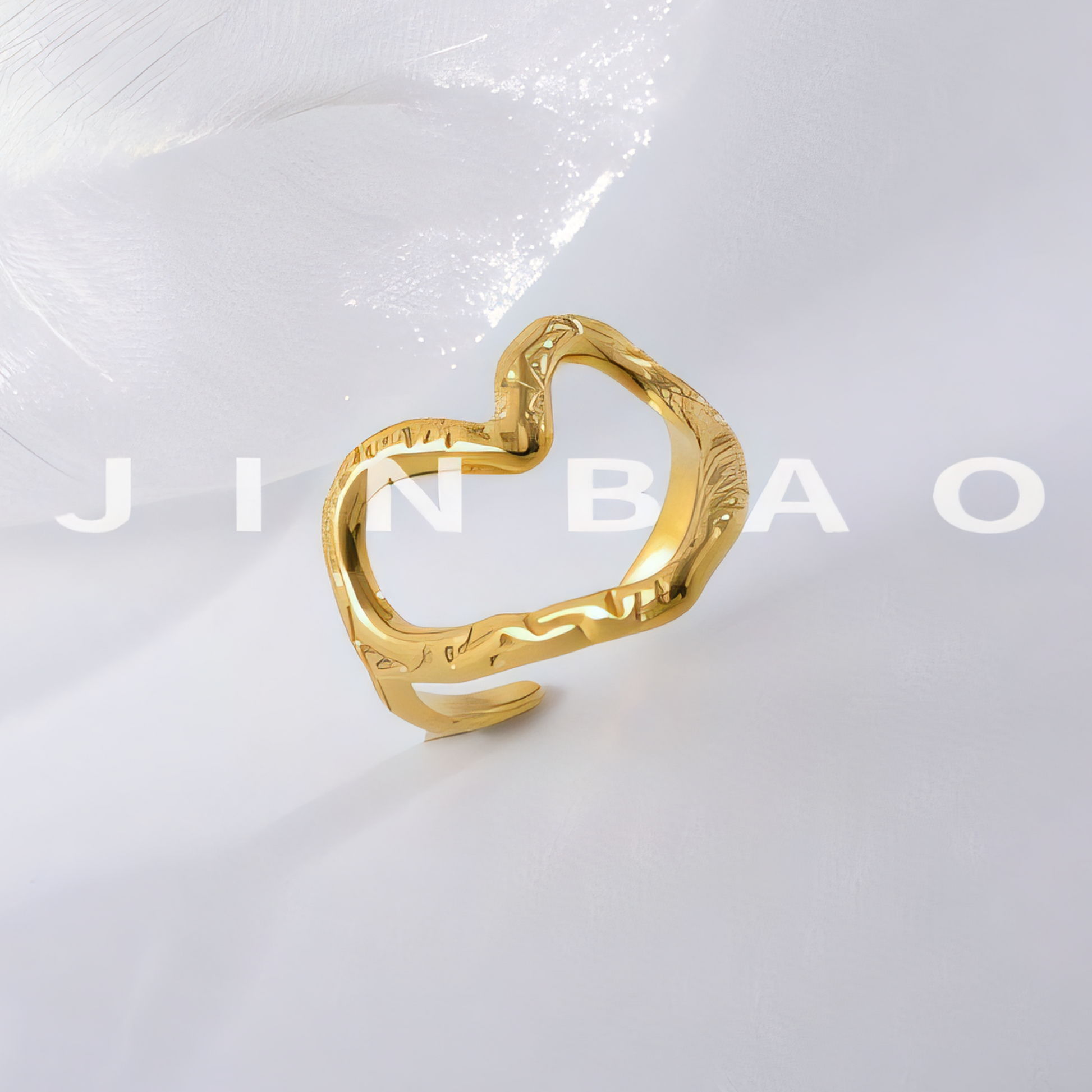 Twisted Heart Stainless Steel Ring Women Ring | G003841