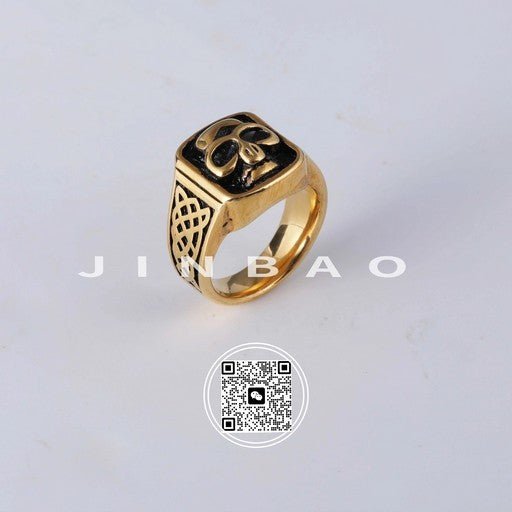 Vintage Celtic Knot Stainless Steel Ring For Men Gold Silver Tone | DZ1132