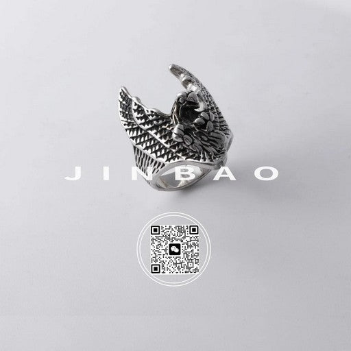 Vintage Eagle Design Ring Stainless Steel Golden and Silver Style for Men | DZ1249