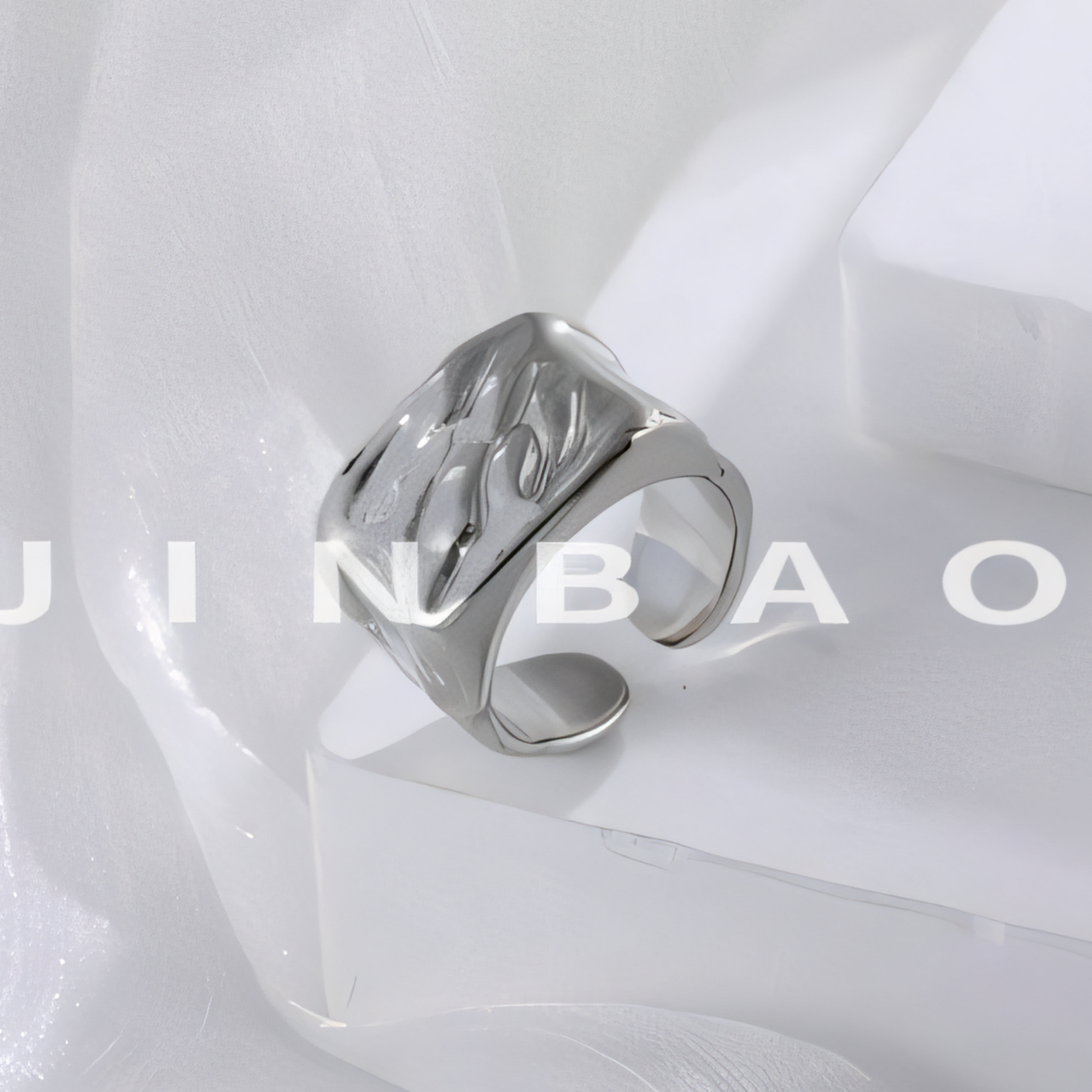 Vintage Hammered Stainless Steel Minimalist Ring for All | G003662