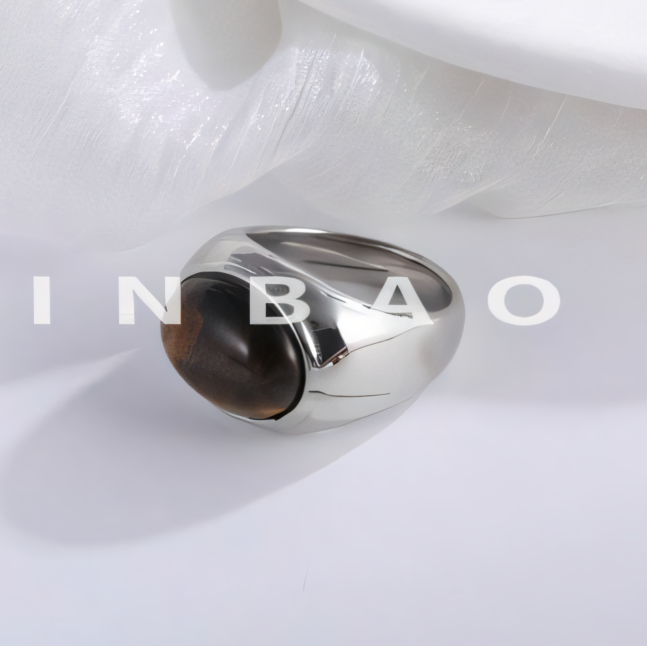 Vintage Inspired Stainless Steel Ring with Bold Tiger Eye Stone for Men | K00101