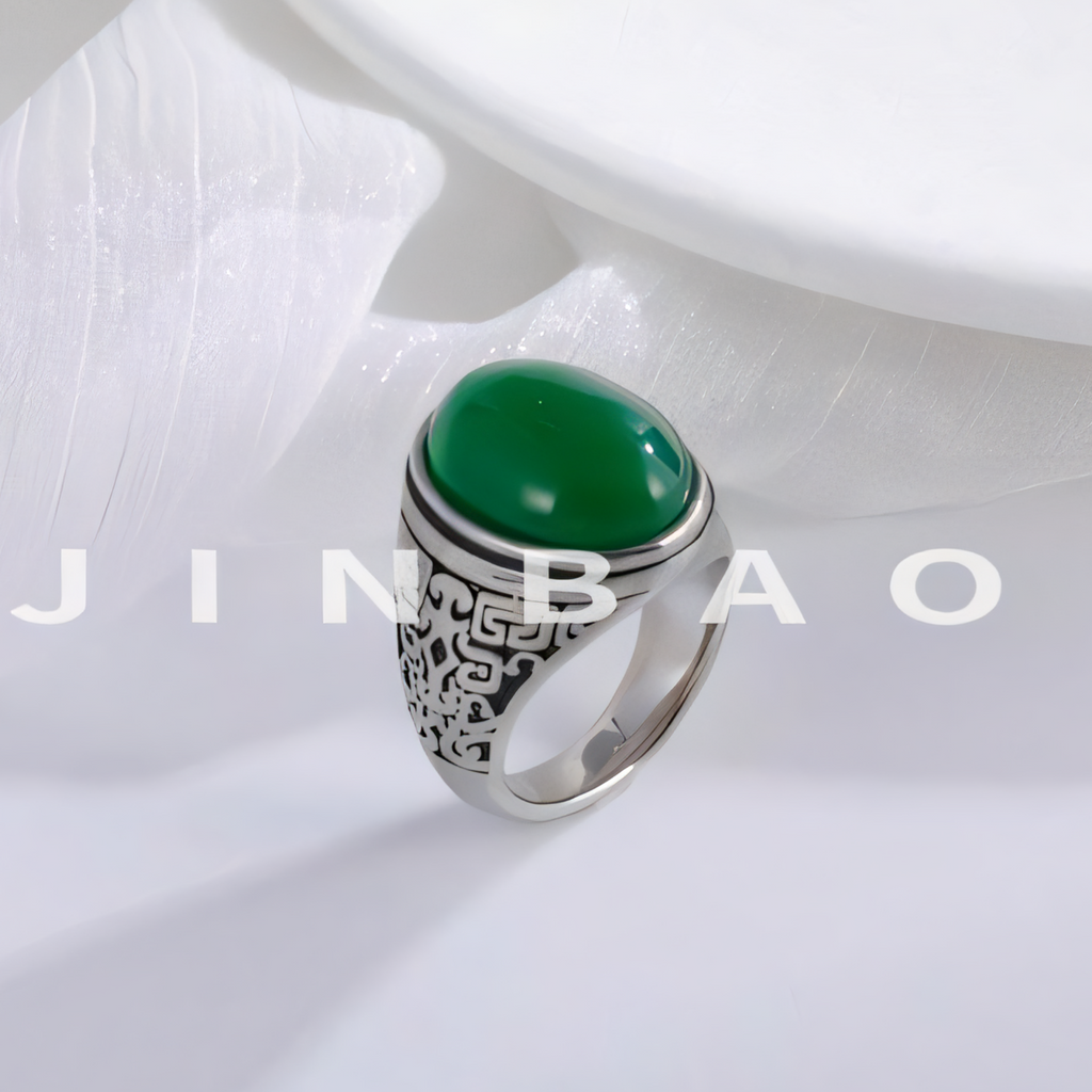Vintage Stainless Steel Men's Ring with Tiger's Eye | BL1127