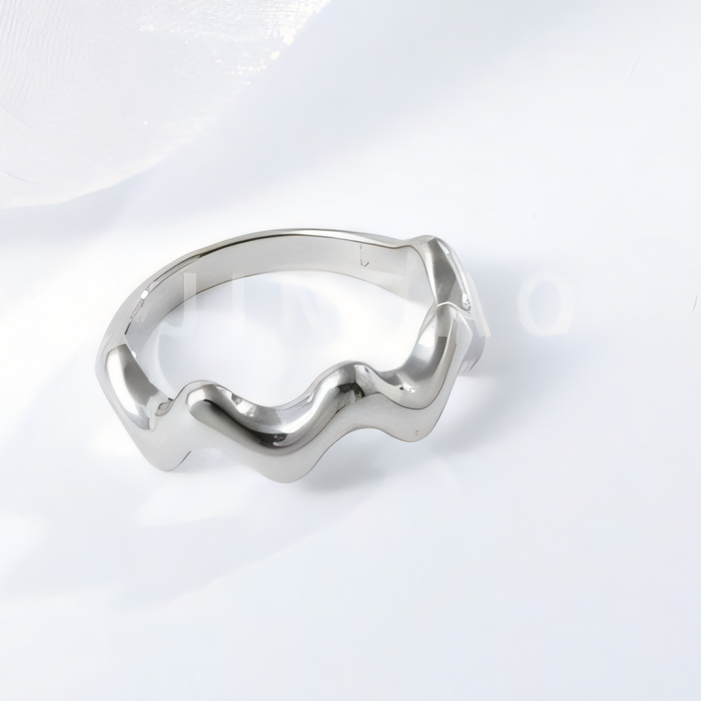 Wave Stainless Steel Ring Classic Fashion for Women | N0098