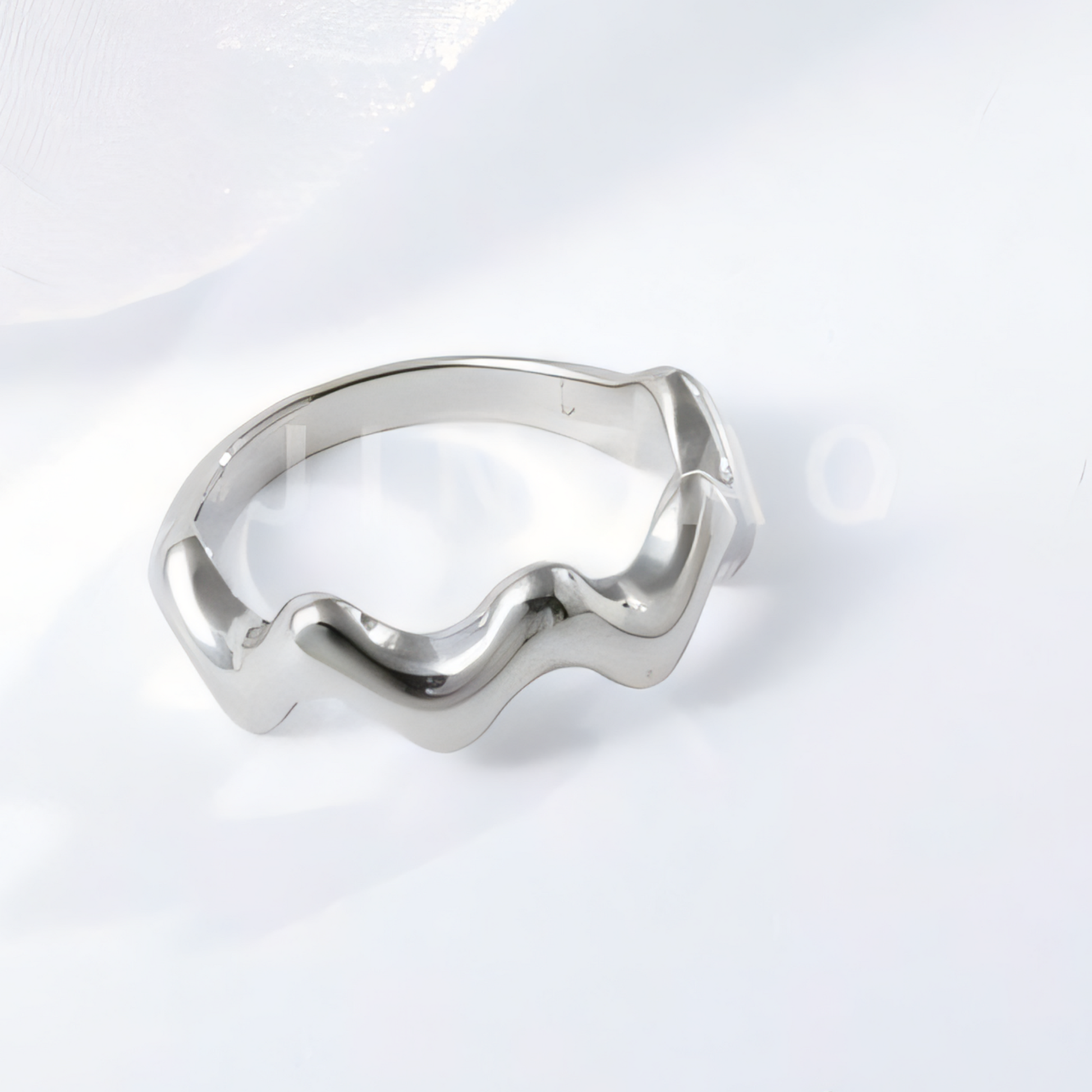 Wave Stainless Steel Ring Classic Fashion for Women | N0098