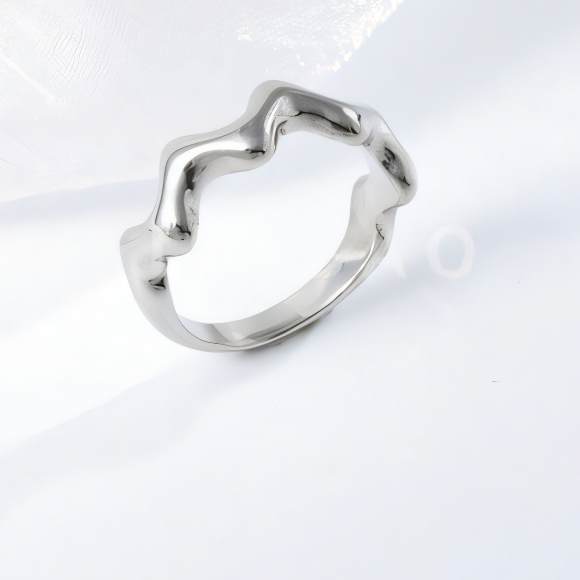 Wave Stainless Steel Ring Classic Fashion for Women | N0098