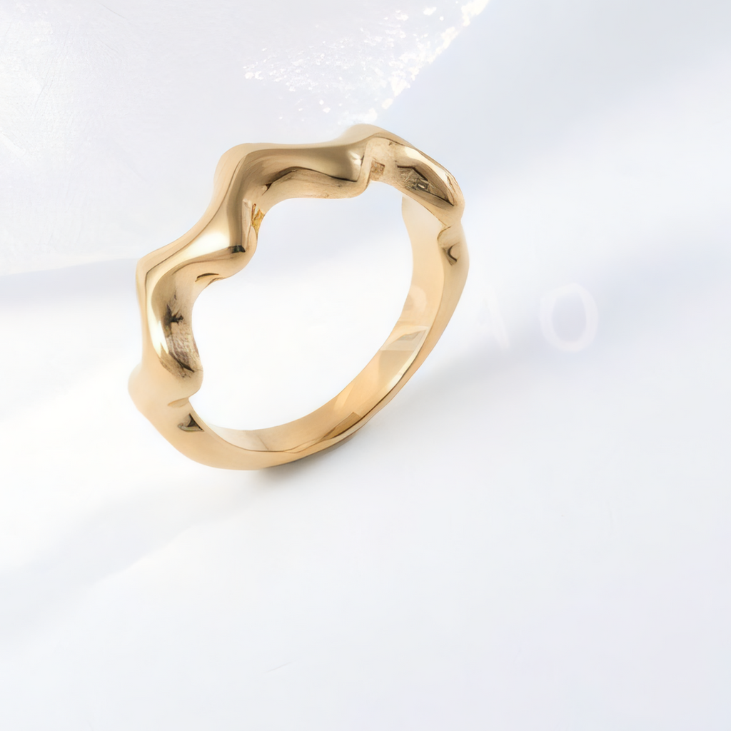 Wave Stainless Steel Ring Classic Fashion for Women | N0098
