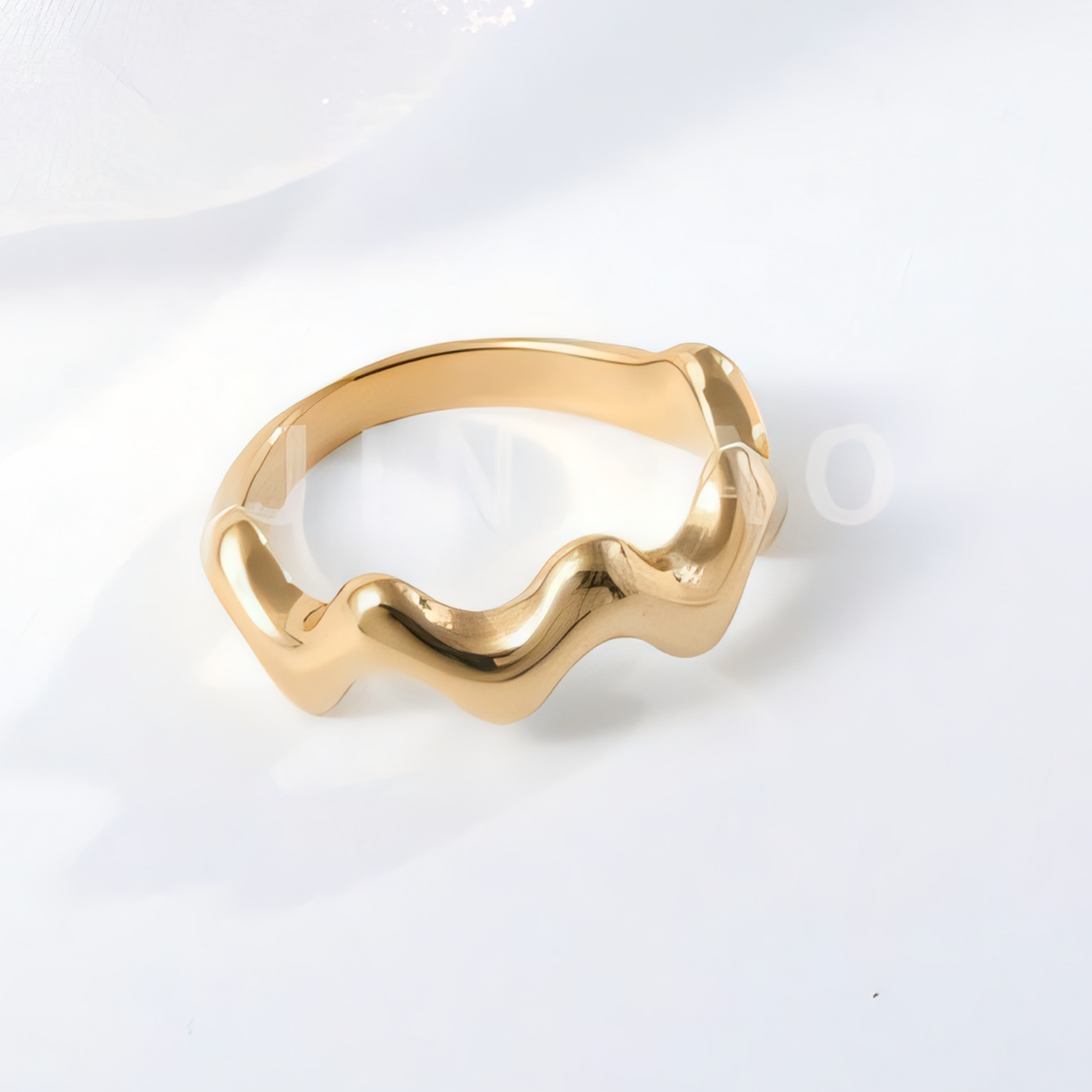 Wave Stainless Steel Ring Classic Fashion for Women | N0098