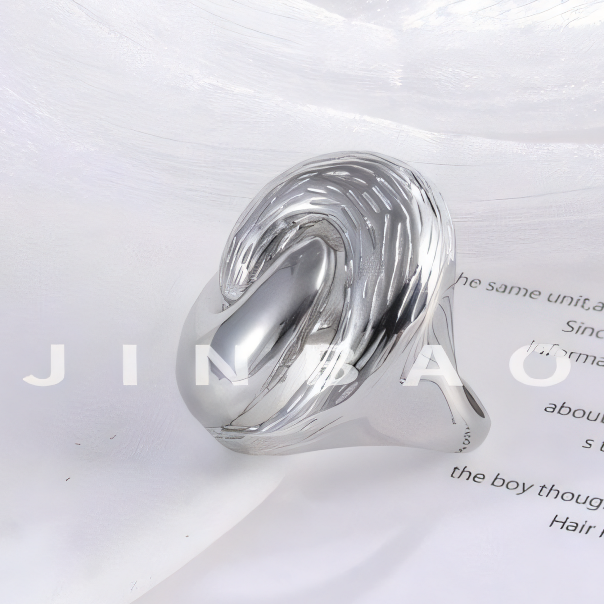 Whirlpool Design Minimalist Fashion Stainless Steel Ring for Women | G004505