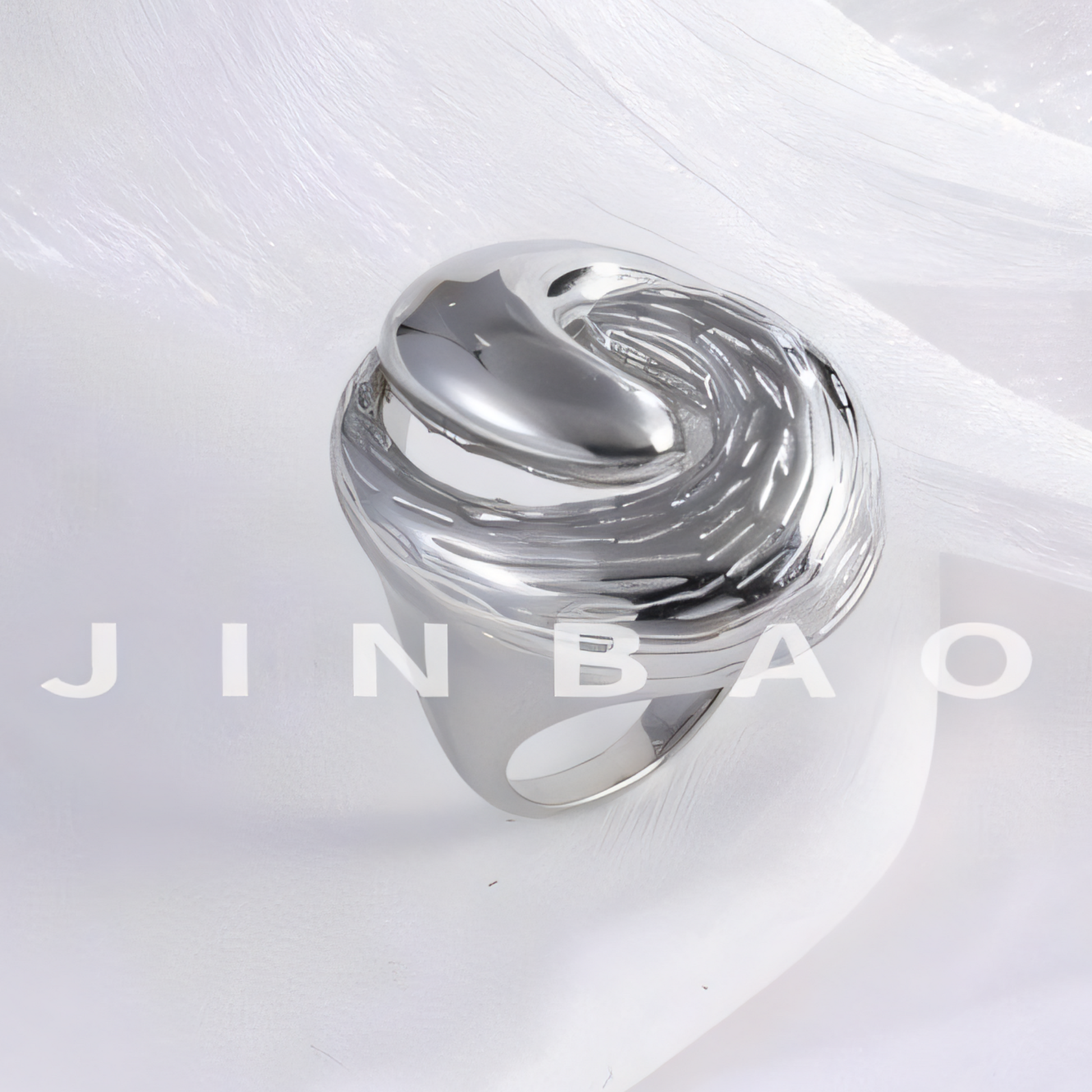 Whirlpool Design Minimalist Fashion Stainless Steel Ring for Women | G004505