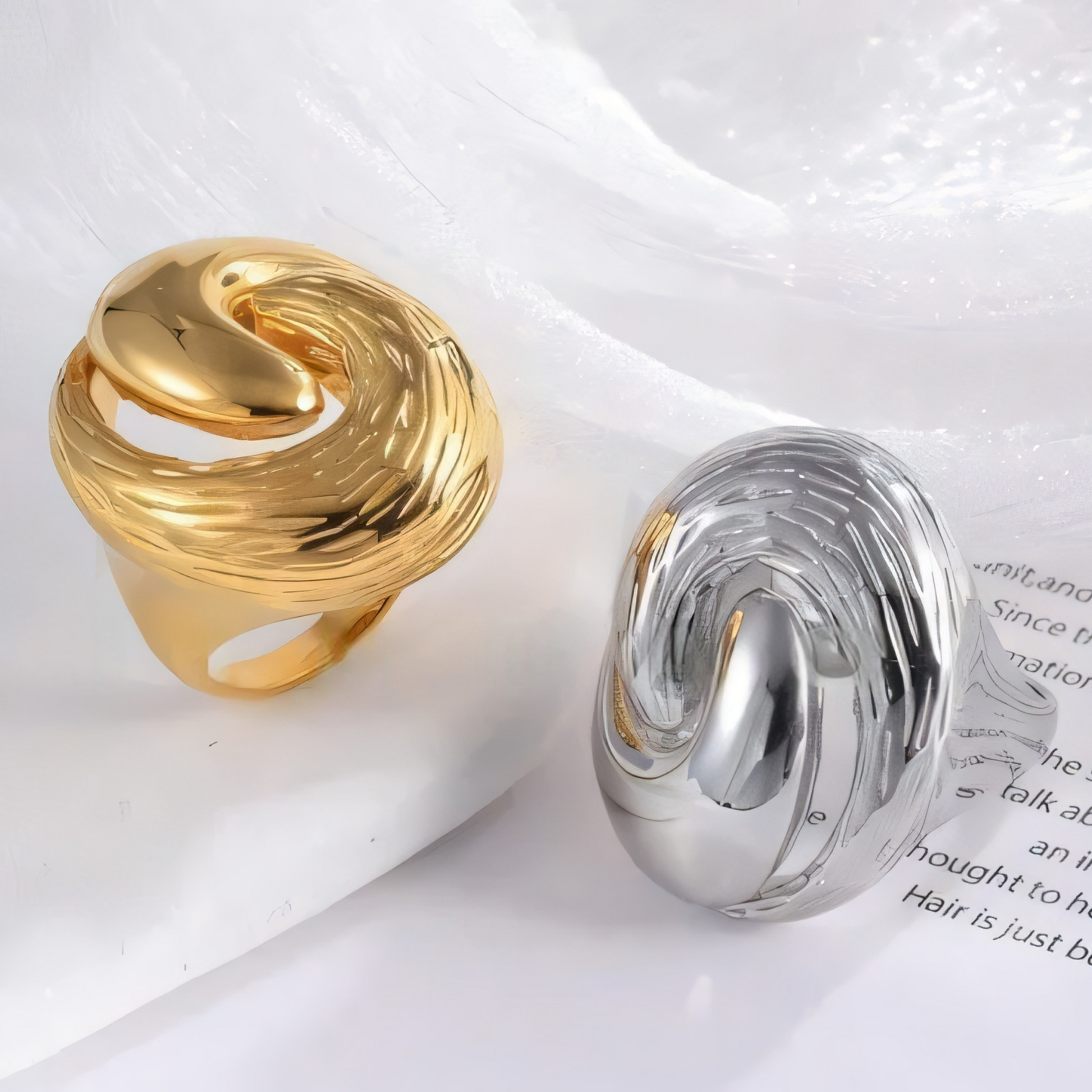 Whirlpool Design Minimalist Fashion Stainless Steel Ring for Women | G004505